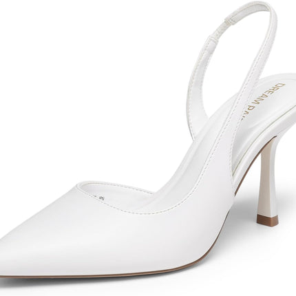 DREAM PAIRS Women's Slingback Court Shoes | Lace Kitten High Heels, D'Orsay Stiletto Heel, Comfortable Elegant Party Bridal Shoes