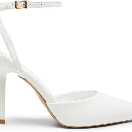 DREAM PAIRS High Heels Lace Pumps | Ankle Strap and Stiletto Heel Elegant Bridal Shoes Evening Shoes Party Bridal Shoes for Women