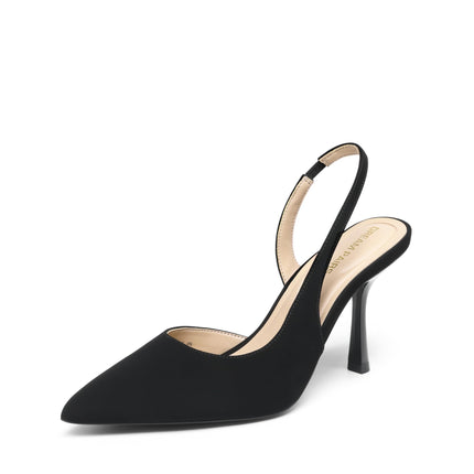 DREAM PAIRS Women's Slingback Court Shoes | Lace Kitten High Heels, D'Orsay Stiletto Heel, Comfortable Elegant Party Bridal Shoes