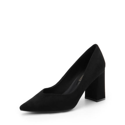 DREAM PAIRS Women's High Block Heel Court Shoes Party Shoes Elegant | High quality slip on bridal shoe with chunky heel and pointed closed cap