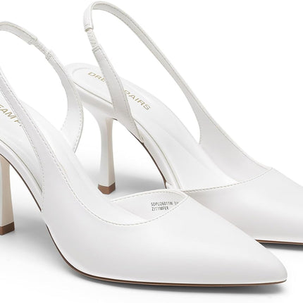 DREAM PAIRS Women's Slingback Court Shoes | Lace Kitten High Heels, D'Orsay Stiletto Heel, Comfortable Elegant Party Bridal Shoes