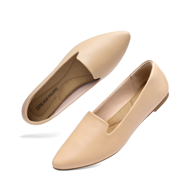 DREAM PAIRS Ballerinas Women's Pointed Flat Shoes | Elegant and fashionable style, faux leather or faux suede, pointed tapered, soft lining, non-slip, ideal for the office