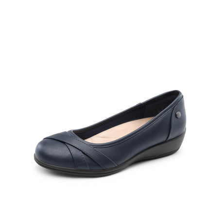 DREAM PAIRS Ballet Flats Women's Business Comfortable Elegant | Soft faux leather, durable, comfortable cushioning, arch support, non-slip sole, 3.8 cm wedge heel, elegant and versatile