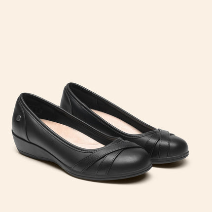 DREAM PAIRS Ballet Flats Women's Business Comfortable Elegant | Soft faux leather, durable, comfortable cushioning, arch support, non-slip sole, 3.8 cm wedge heel, elegant and versatile