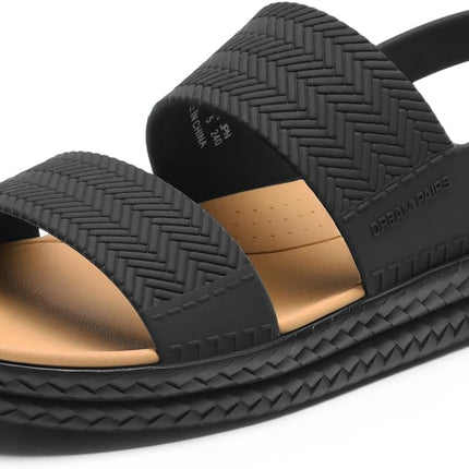 DREAM PAIRS Women's Water Sandals Comfortable Flat Beach Platform Elegant Summer Walking Shoes