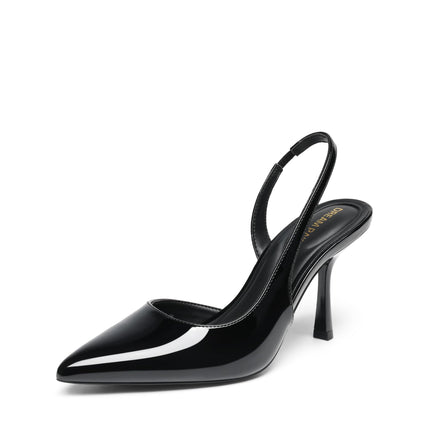 DREAM PAIRS Women's Slingback Court Shoes | Lace Kitten High Heels, D'Orsay Stiletto Heel, Comfortable Elegant Party Bridal Shoes