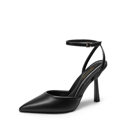 DREAM PAIRS High Heels Lace Pumps | Ankle Strap and Stiletto Heel Elegant Bridal Shoes Evening Shoes Party Bridal Shoes for Women