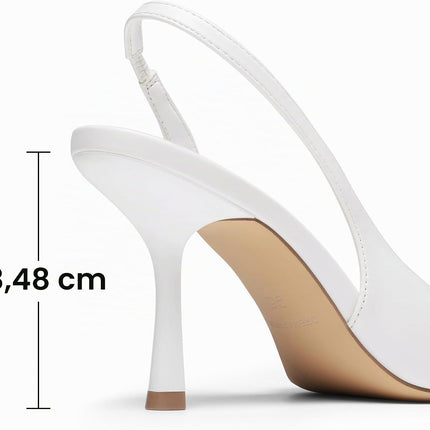 DREAM PAIRS Women's Slingback Court Shoes | Lace Kitten High Heels, D'Orsay Stiletto Heel, Comfortable Elegant Party Bridal Shoes