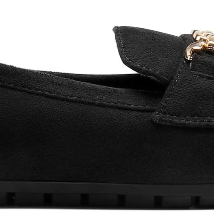 DREAM PAIRS Women's Loafer Comfortable Flat Shoes | Comfortable sole, arch support, non-slip textured sole, easy to put on, ideal for driving, chic metal details