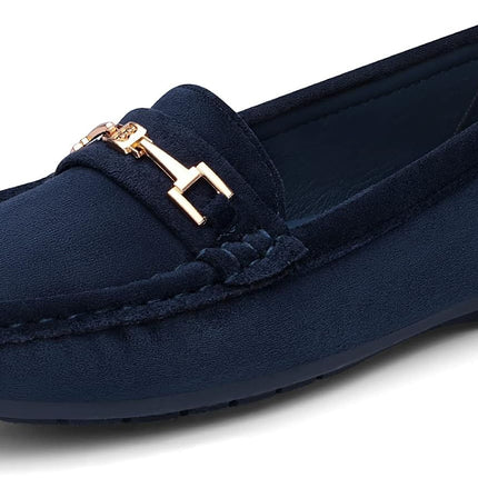 DREAM PAIRS Loafer Women's Comfortable Moccasins Slippers | Soft insole, flexible TPR sole, lightweight, non-slip, comfortable fit, classic look, for everyday use and office