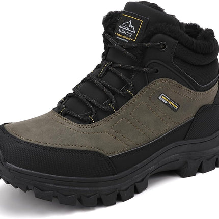 AX BOXING Winter Shoes Boys Hiking Shoes Lined Snow Boots Children Warm Lining Trekking Shoes Non-Slip Winter Boots Outdoor EU 34-40