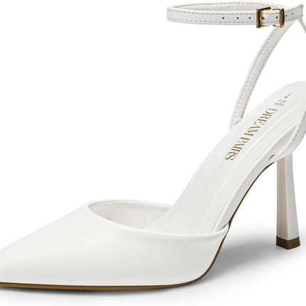 DREAM PAIRS High Heels Lace Pumps | Ankle Strap and Stiletto Heel Elegant Bridal Shoes Evening Shoes Party Bridal Shoes for Women
