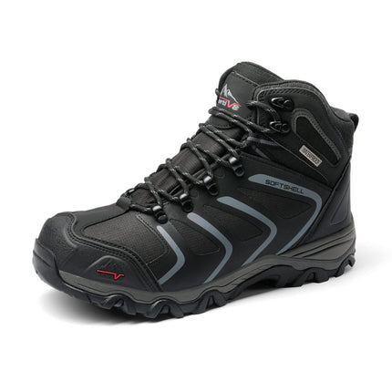 NORTIV 8 Men's Outdoor Shoes, Hiking Boots, Trekking & Hiking Shoes, Waterproof, Mid Climbing Shoes, Mountaineering, Climbing, Hiking | Non-slip durable ankle high waterproof removable shock absorbing padded insoles lightweight outdoor shoes