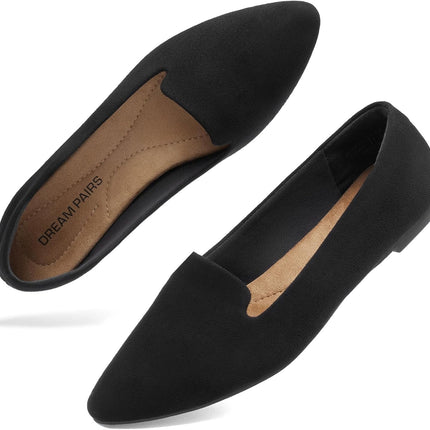 DREAM PAIRS Ballerinas Women's Pointed Flat Shoes | Elegant and fashionable style, faux leather or faux suede, pointed tapered, soft lining, non-slip, ideal for the office