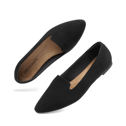 DREAM PAIRS Ballerinas Women's Pointed Flat Shoes | Elegant and fashionable style, faux leather or faux suede, pointed tapered, soft lining, non-slip, ideal for the office