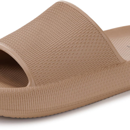 WHITIN Women's Slippers, Soft Bath Sandals with Thick Sole | Lightweight bathing slippers, non-slip quick-drying bathing shoes, summer cloud shoes