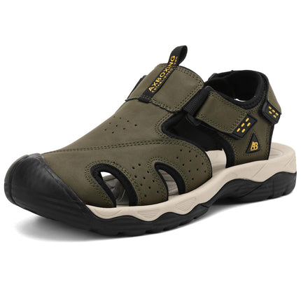 AX BOXING Sandals Men's Summer Velcro Trekking Sandals Breathable Sports Sandals Beach Sports Outdoor Sandals Non-Slip Hiking Sandals Size 41-45 EU