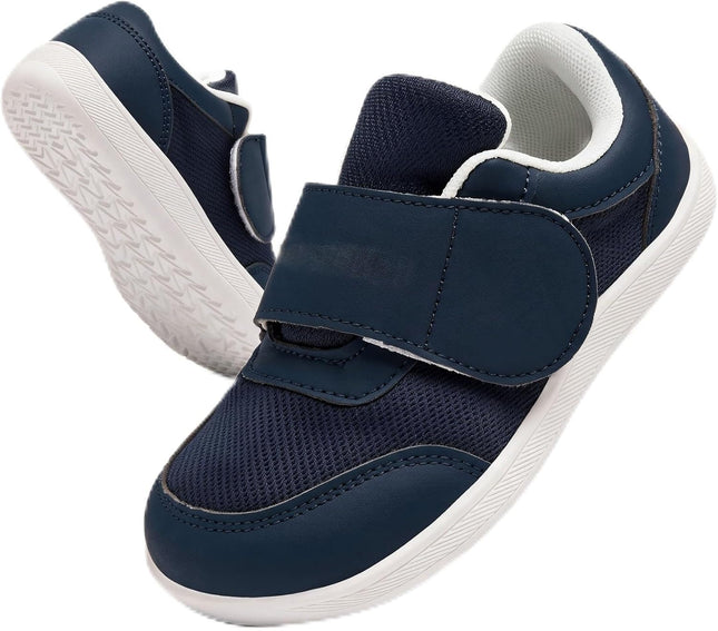 Unisex Kinder Outdoor Walking Turnschuhe Barfussschuhe Breiter Zehenraum Leichte Rutschsicher Sneaker Komfortabel Minimalistische für Jungen Mädchen Kleinkind Blau 23