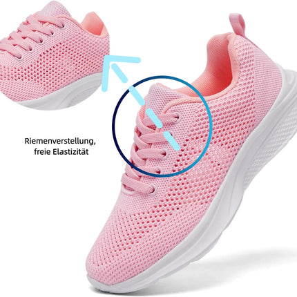 Women's Trainers, Sports Shoes, Running Shoes, Trainers, Tennis, Running, Walking Shoes, Street Running Shoes, Fashion, Lightweight, Breathable, Outdoor Shoes, Red, EU 39 / UK 6