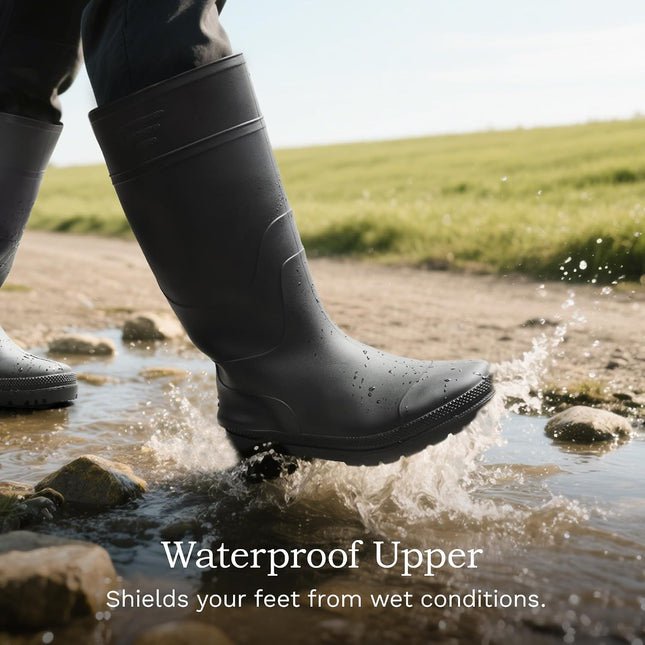Bruno Marc Wellies Men's Half Height Work Shoes Waterproof Rain Boots for Gardening Dog Walks Car Washing
