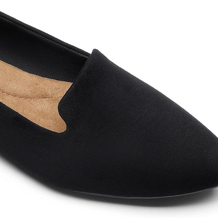 DREAM PAIRS Ballerinas Women's Pointed Flat Shoes | Elegant and fashionable style, faux leather or faux suede, pointed tapered, soft lining, non-slip, ideal for the office