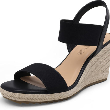 DREAM PAIRS Women's Wedge Sandals Wedge Sandals Open Toe Ankle Strap Espadrilles Sandals Wedge Heel Summer