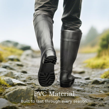 Bruno Marc Wellies Men's Half Height Work Shoes Waterproof Rain Boots for Gardening Dog Walks Car Washing