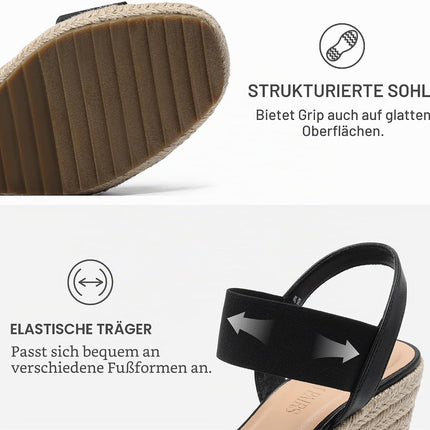 DREAM PAIRS Women's Wedge Sandals Wedge Sandals Open Toe Ankle Strap Espadrilles Sandals Wedge Heel Summer