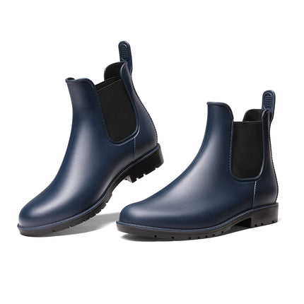 DREAM PAIRS Women's Wellington Boots, Waterproof Chelsea Boots | Lightweight and waterproof, non-slip tread sole, flexible, quick to put on and take off, for garden and walks