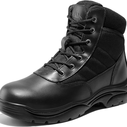 NORTIV 8 Men's Military Tactical Work Boots | Durable water resistant non-slip arch leather motorcycle combat boots combat boots combat boots hiking shoes