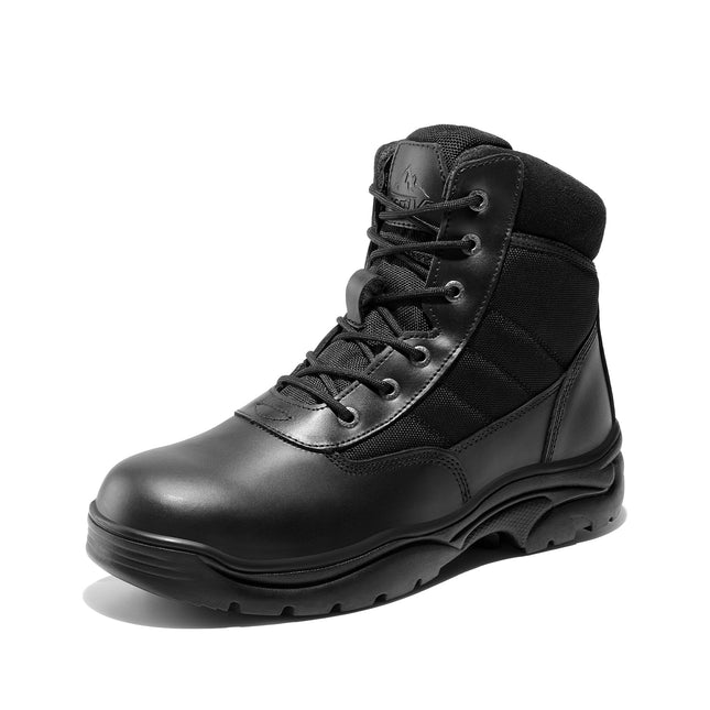 NORTIV 8 Men's Military Tactical Work Boots | Durable water resistant non-slip arch leather motorcycle combat boots combat boots combat boots hiking shoes