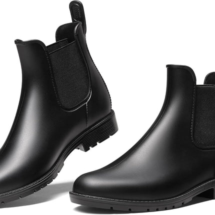 DREAM PAIRS Women's Wellington Boots, Waterproof Chelsea Boots | Lightweight and waterproof, non-slip tread sole, flexible, quick to put on and take off, for garden and walks