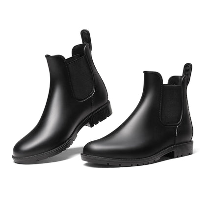DREAM PAIRS Women's Wellington Boots, Waterproof Chelsea Boots | Lightweight and waterproof, non-slip tread sole, flexible, quick to put on and take off, for garden and walks