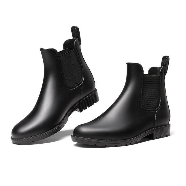 DREAM PAIRS Women's Wellington Boots, Waterproof Chelsea Boots | Lightweight and waterproof, non-slip tread sole, flexible, quick to put on and take off, for garden and walks