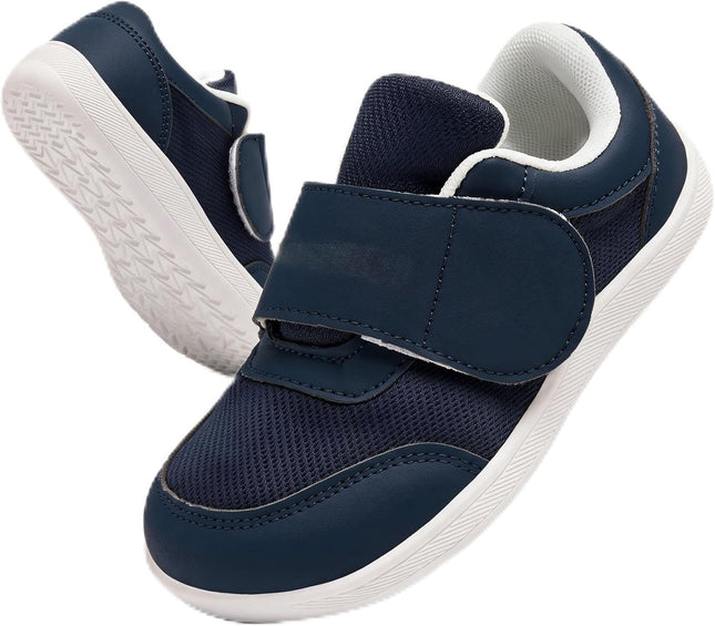 Unisex Kinder Outdoor Walking Turnschuhe Barfussschuhe Breiter Zehenraum Leichte Rutschsicher Sneaker Komfortabel Minimalistische für Jungen Mädchen Kleinkind Blau 22