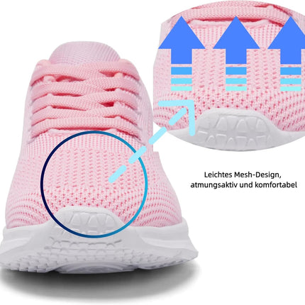 Women's Trainers, Sports Shoes, Running Shoes, Trainers, Tennis, Running, Walking Shoes, Street Running Shoes, Fashion, Lightweight, Breathable, Outdoor Shoes, Red, EU 39 / UK 6