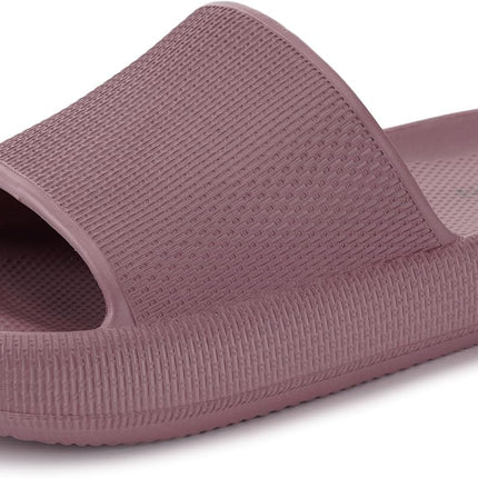 WHITIN Women's Slippers, Soft Bath Sandals with Thick Sole | Lightweight bathing slippers, non-slip quick-drying bathing shoes, summer cloud shoes