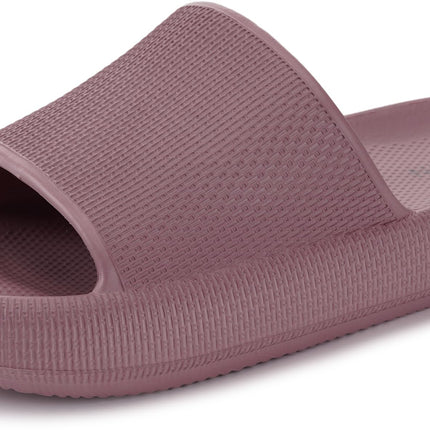 WHITIN Women's Slippers, Soft Bath Sandals with Thick Sole | Lightweight bathing slippers, non-slip quick-drying bathing shoes, summer cloud shoes
