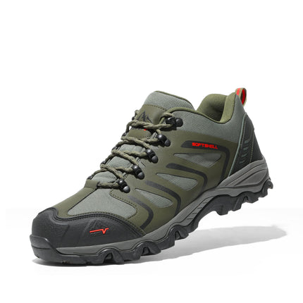 NORTIV 8 Men's Waterproof Hiking Shoes | Low Top Rubber Toe Cap Slip-Resistant Outsole Cushioned Comfort Provide Support for Hiking Trekking Outdoor Adventures