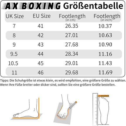AX BOXING Casual Shoes Men’s, Trainers, Walking Shoes, Fashion Shoes, Lightweight Sports Shoes, Size 41-46