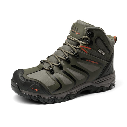 NORTIV 8 Men's Outdoor Shoes, Hiking Boots, Trekking & Hiking Shoes, Waterproof, Mid Climbing Shoes, Mountaineering, Climbing, Hiking | Non-slip durable ankle high waterproof removable shock absorbing padded insoles lightweight outdoor shoes