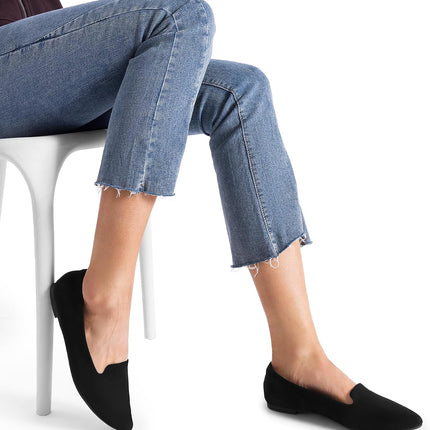 DREAM PAIRS Ballerinas Women's Pointed Flat Shoes | Elegant and fashionable style, faux leather or faux suede, pointed tapered, soft lining, non-slip, ideal for the office