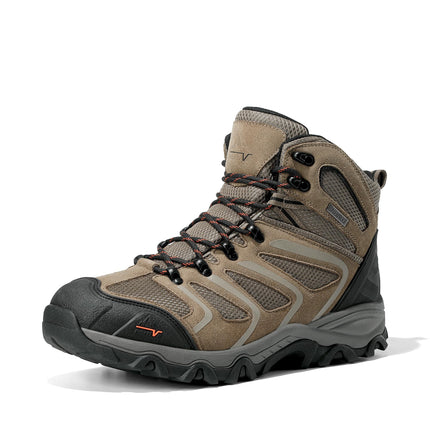 NORTIV 8 Men's Outdoor Shoes, Hiking Boots, Trekking & Hiking Shoes, Waterproof, Mid Climbing Shoes, Mountaineering, Climbing, Hiking | Non-slip durable ankle high waterproof removable shock absorbing padded insoles lightweight outdoor shoes