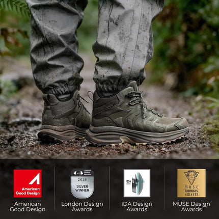 NORTIV 8 Armadillo FieldLite Men's Waterproof Pro Lightweight Outdoor Trekking Camping Climbing Shoes | 4-in-1 Rebound-Technologie SGS-Zugelassenen Wasserdichten Rutschfest Design Leichte Outdoor Trekking Camping Kletterschuhe