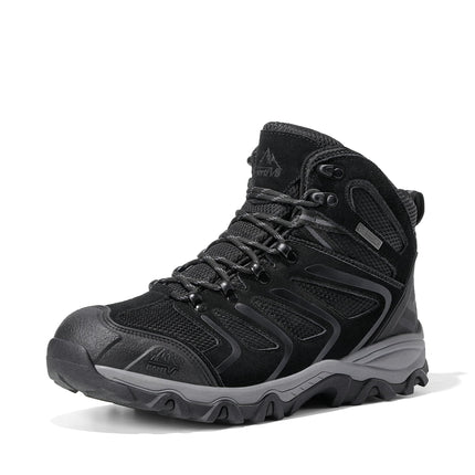 NORTIV 8 Men's Outdoor Shoes, Hiking Boots, Trekking & Hiking Shoes, Waterproof, Mid Climbing Shoes, Mountaineering, Climbing, Hiking | Non-slip durable ankle high waterproof removable shock absorbing padded insoles lightweight outdoor shoes