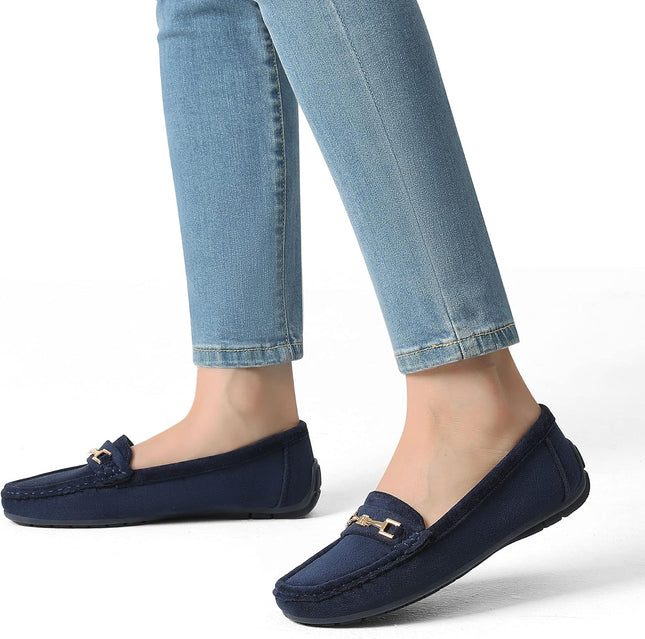 DREAM PAIRS Loafer Women's Comfortable Moccasins Slippers | Soft insole, flexible TPR sole, lightweight, non-slip, comfortable fit, classic look, for everyday use and office