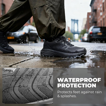 NORTIV 8 Armadillo FieldLite Men's Hiking Shoes | Non-slip waterproof lightweight 4-in-1 rebound technology for comfort outdoor trekking camping climbing daily trainers