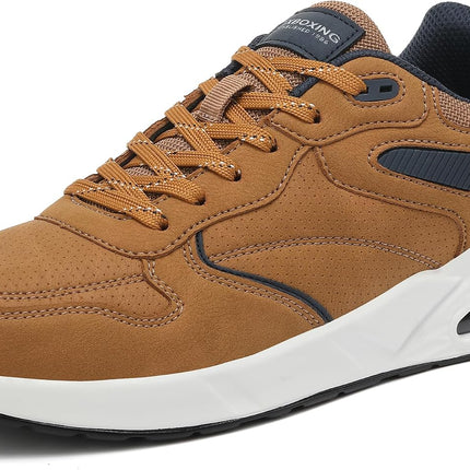 AX BOXING Men's Trainers, Running Shoes with Air Cushion, Sports Shoes, Lightweight Jogging Shoes, Walking Shoes, Size 41-46 EU (Brown, 43 EU)