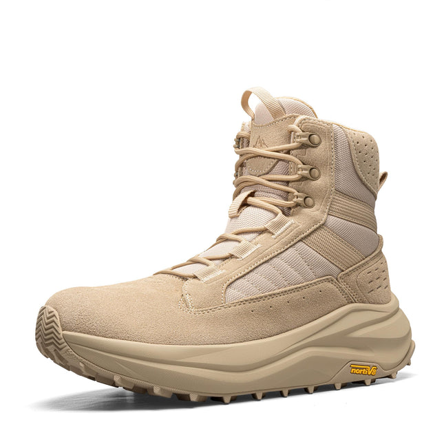 NORTIV 8 Mens Military Tactical Wide Toe Box | Non-slip military boots barefoot hiking shoes with low side zip motorcycle combat boots work shoes