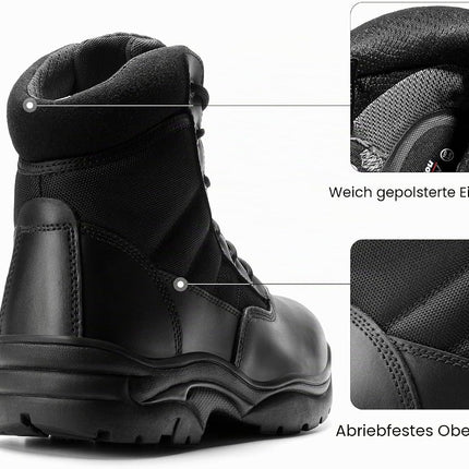 NORTIV 8 Men's Military Tactical Work Boots | Durable water resistant non-slip arch leather motorcycle combat boots combat boots combat boots hiking shoes